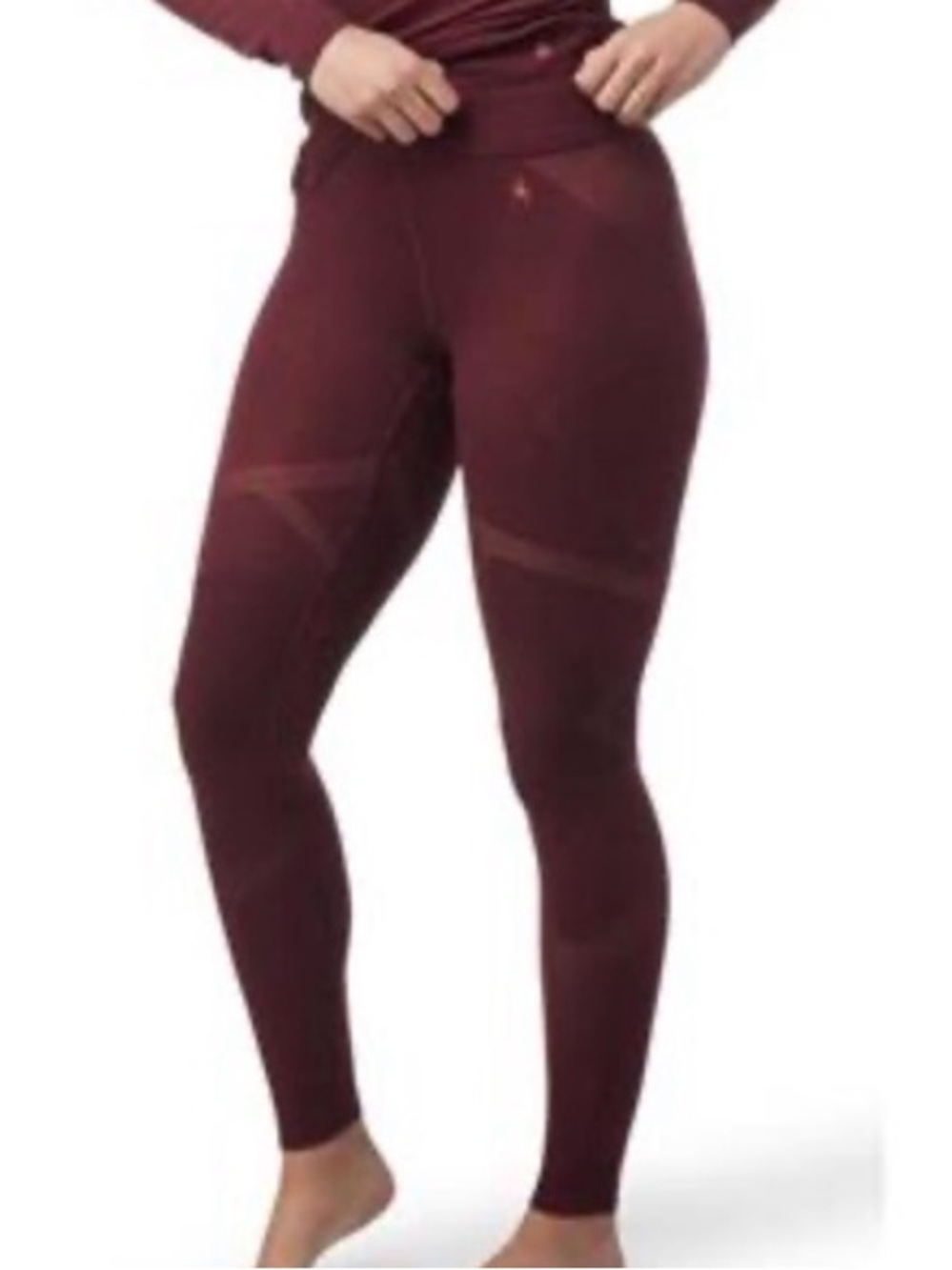 Smartwool Merino Wool Intraknit Legging Base Layer Maroon Red Small